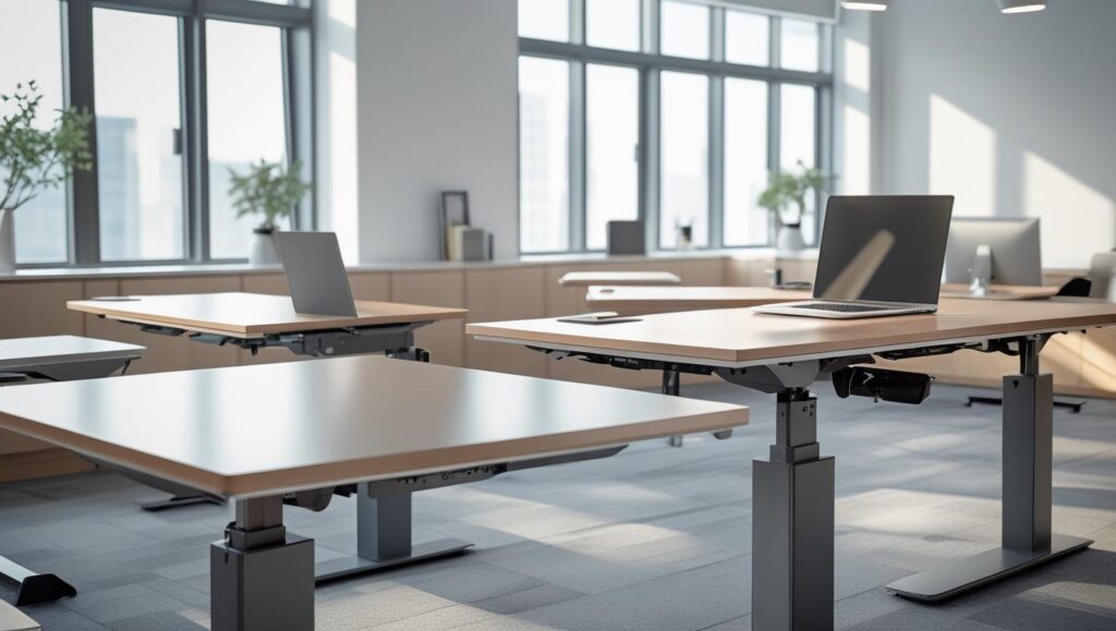 Mesas de escritorio com regulagem casa 3 post