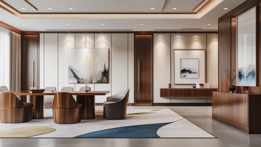 Mix de estilos (clássico+moderno) na decoração corporativa com sofisticação 1 decoracao corporativa mix de estilos casa tres post 3